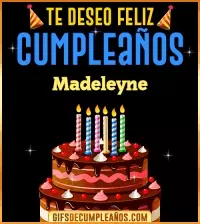 GIF Te deseo Feliz Cumpleaños Madeleyne